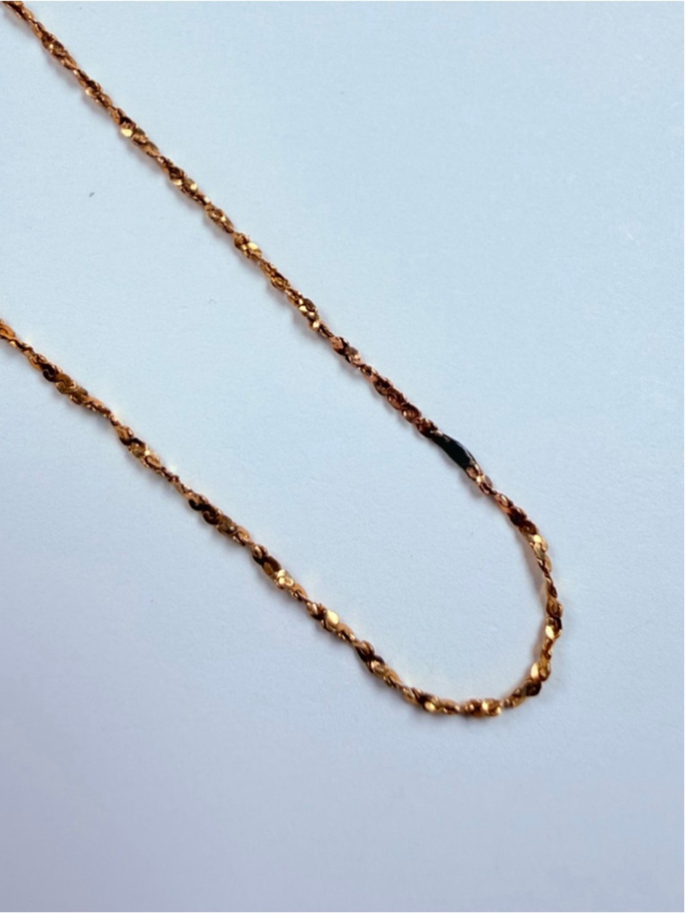 14K Solid Yellow Gold Serpentine Twist Chain .75MM Necklace Italy - Picture 3 of 6